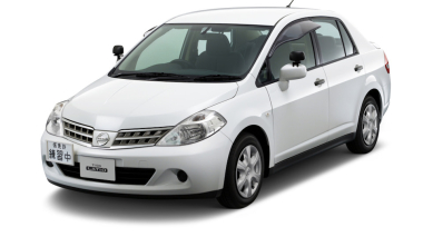 Коврики из экокожи 3D Nissan Tiida Latio 2004-2013 (правый руль)